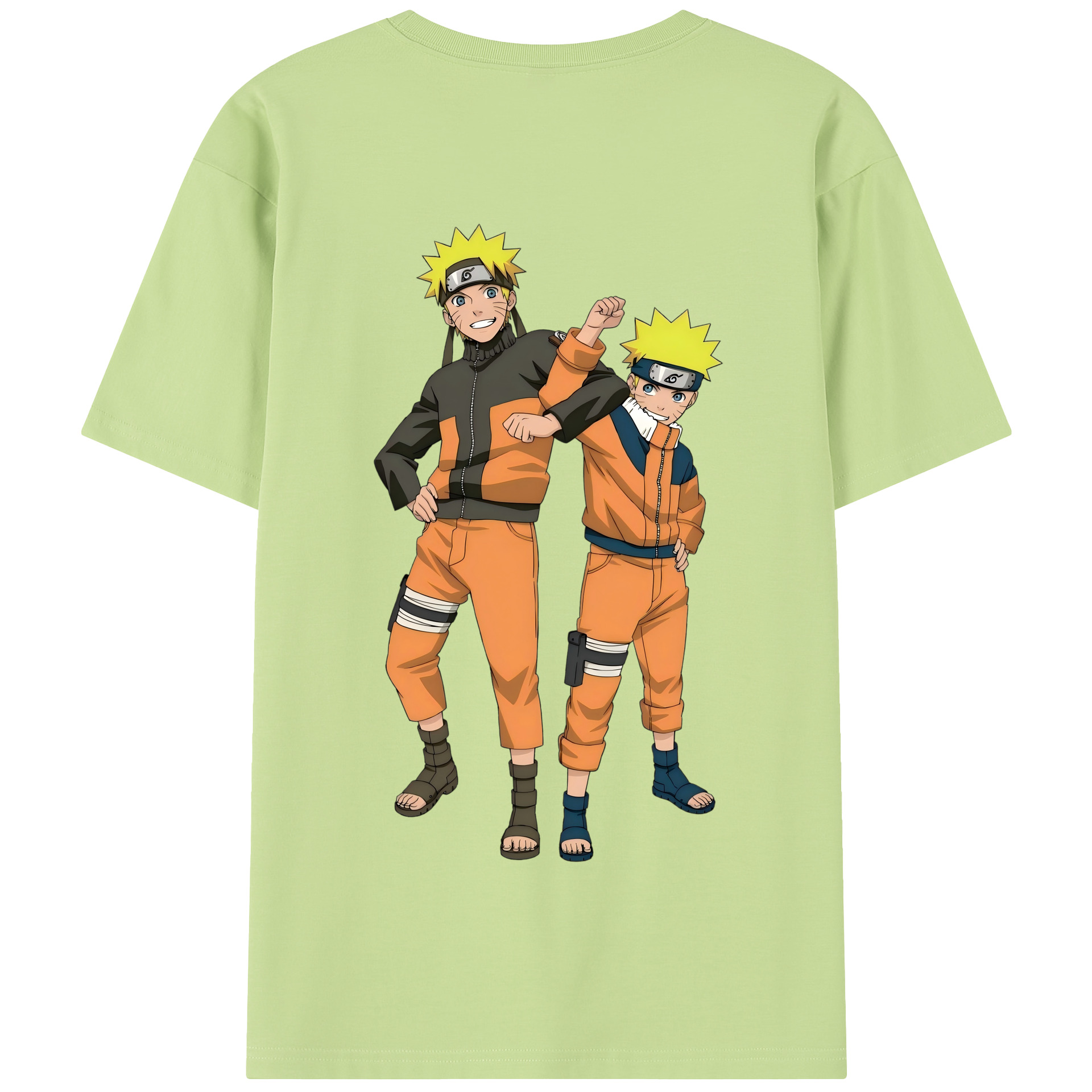 （画像用） NARUTO -ナルト- うずまき ナルト Uzumaki Naruto 綿100％半袖Tシャツ（背面プリント）